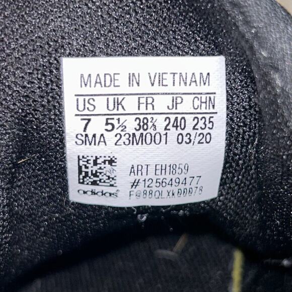 Adidas Womens US Size 7 Retrorun EH1859 Black White Running Sneaker Shoes - Picture 10 of 11